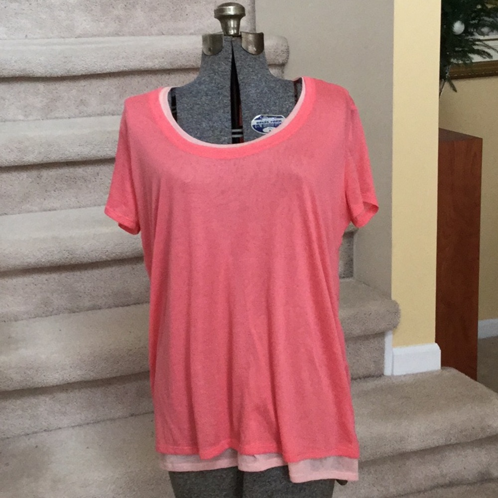 DKNY NWT peachy pink Tee